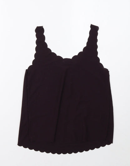 Womens UK Size 8 Topshop Purple Basic Tank