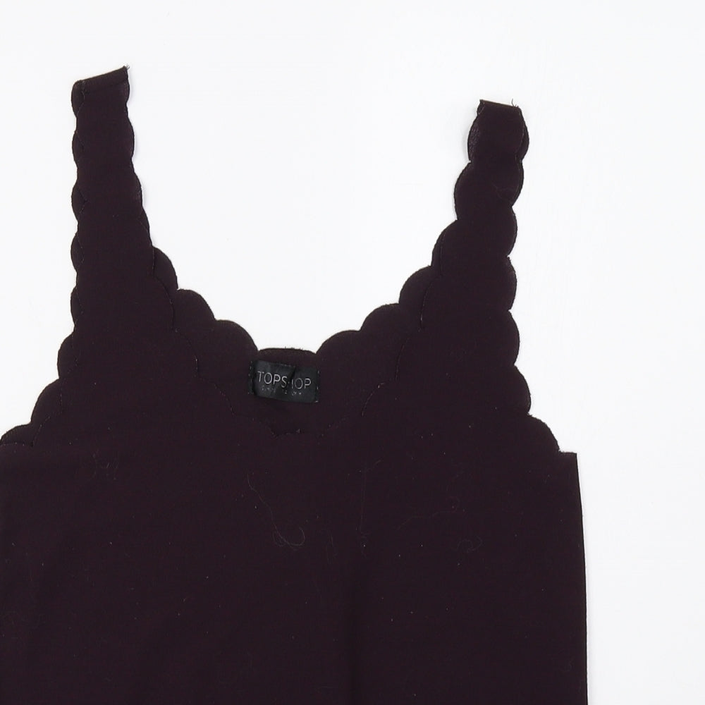 Womens UK Size 8 Topshop Purple Basic Tank