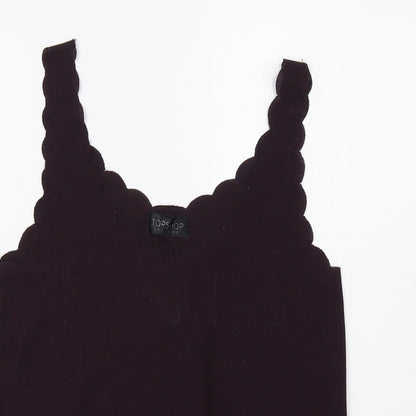 Womens UK Size 8 Topshop Purple Basic Tank