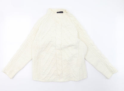 Womens UK Size L Marks and Spencer White Pullover Sweatshirt
