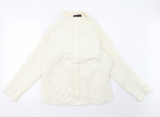 Womens UK Size L Marks and Spencer White Pullover Sweatshirt