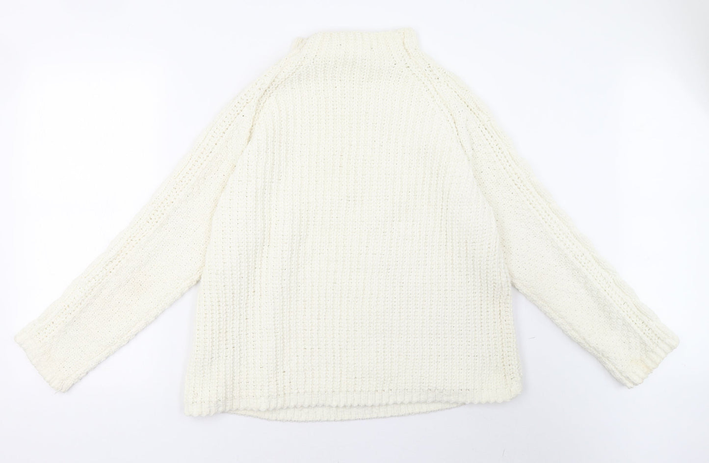 Womens UK Size L Marks and Spencer White Pullover Sweatshirt
