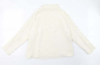 Womens UK Size L Marks and Spencer White Pullover Sweatshirt