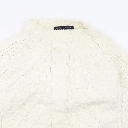 Womens UK Size L Marks and Spencer White Pullover Sweatshirt