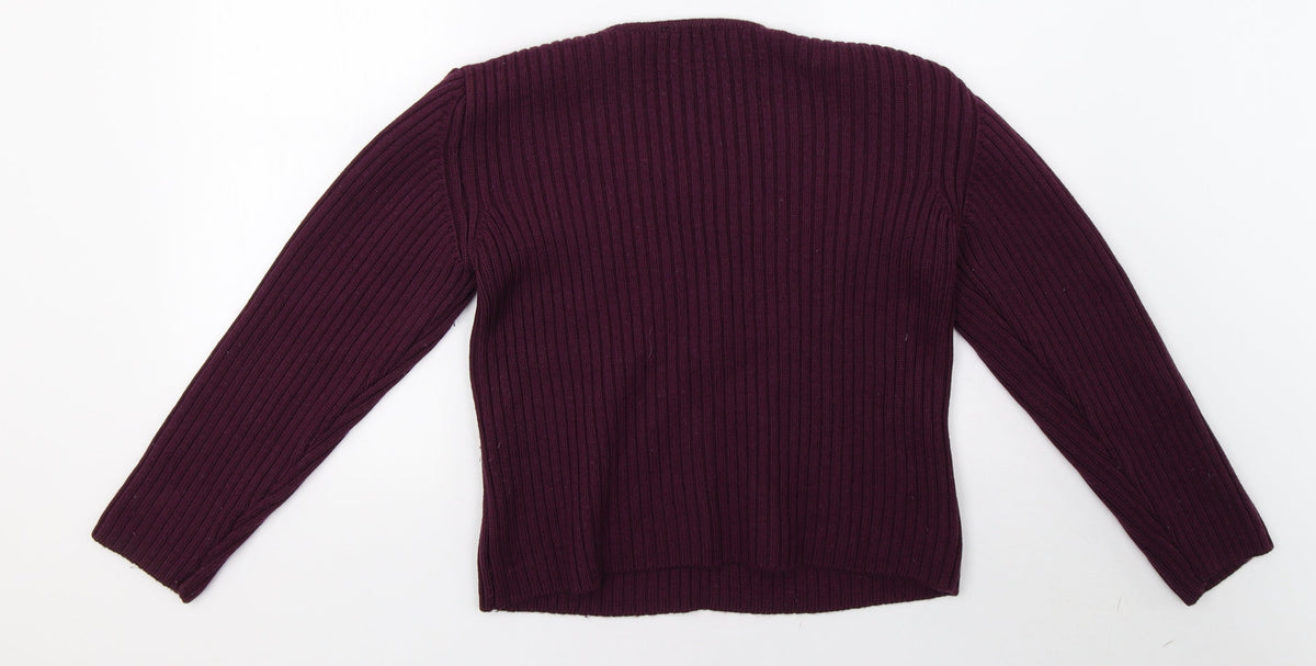 JFW Womens Purple  Knit Pullover Sweatshirt Size XL