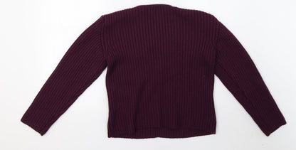 JFW Womens Purple  Knit Pullover Sweatshirt Size XL