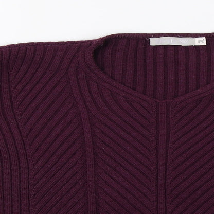JFW Womens Purple  Knit Pullover Sweatshirt Size XL