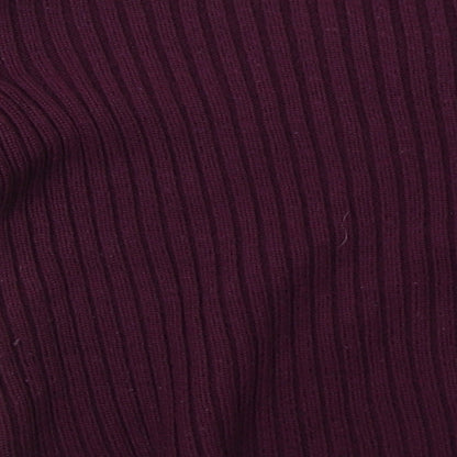 JFW Womens Purple  Knit Pullover Sweatshirt Size XL