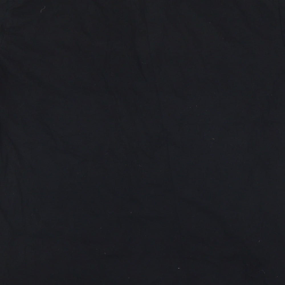 Womens UK Size M Gildan Black Basic T-Shirt