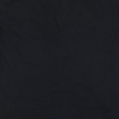 Womens UK Size M Gildan Black Basic T-Shirt