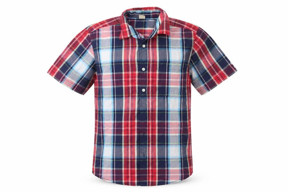Mens UK Size S Oak Valley Multicoloured  Button-Up Short Sleeve Casual Shirt