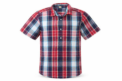Mens UK Size S Oak Valley Multicoloured  Button-Up Short Sleeve Casual Shirt