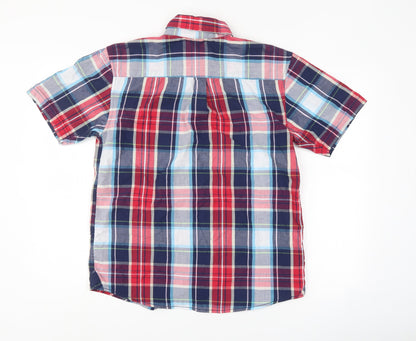 Mens UK Size S Oak Valley Multicoloured  Button-Up Short Sleeve Casual Shirt