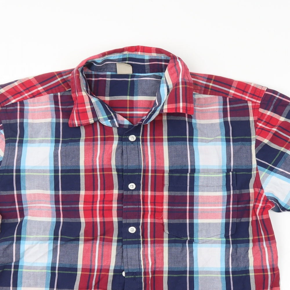 Mens UK Size S Oak Valley Multicoloured  Button-Up Short Sleeve Casual Shirt