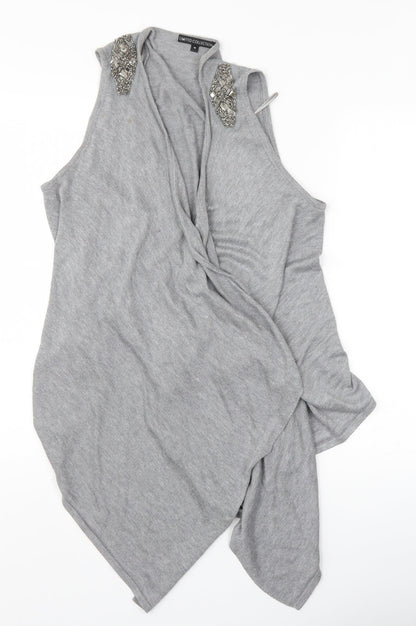 Womens UK Size M Marks and Spencer Grey Cardigan Jumper