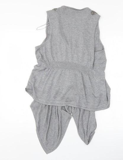 Womens UK Size M Marks and Spencer Grey Cardigan Jumper
