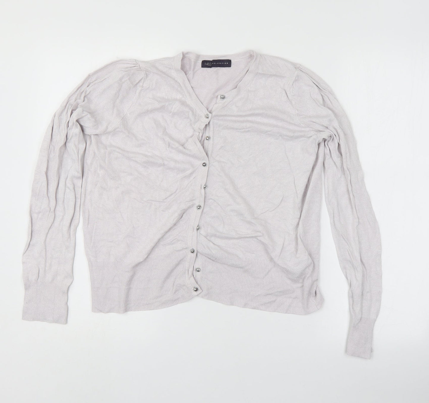 Womens UK Size 12 Marks and Spencer Pink Full Zip Jumper