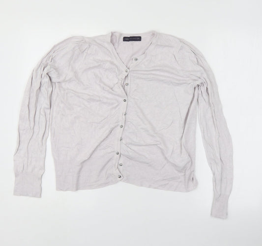Womens UK Size 12 Marks and Spencer Pink Full Zip Jumper