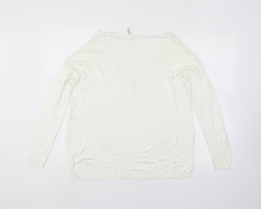 capsule Womens White   Pullover Jumper Size 14