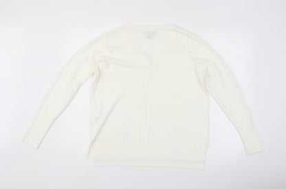 Primark Womens White   Pullover Jumper Size M