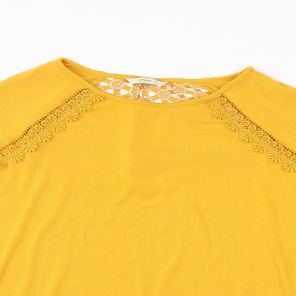George Womens Yellow   Basic T-Shirt Size 12