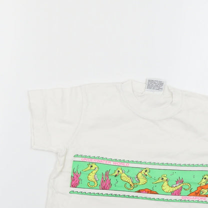 underwater world  Red Geometric  Basic T-Shirt Size 18-24 Months