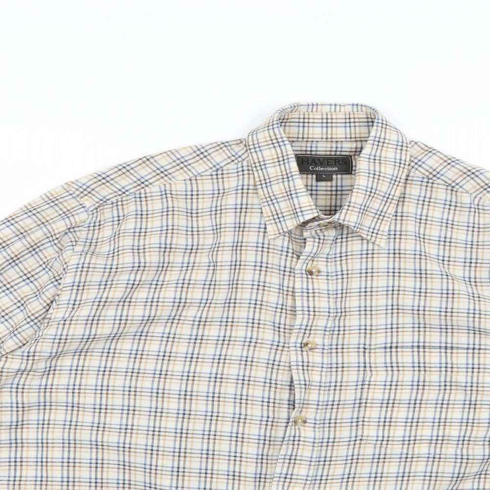 Mens UK Size L havers collection Multicoloured  Button-Up Long Sleeve Casual Shi