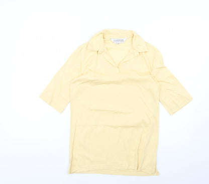 Womens UK Size XS country collection Yellow Basic Polo
