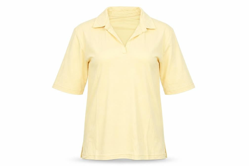Womens UK Size XS country collection Yellow Basic Polo