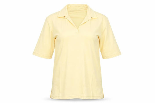 Womens UK Size XS country collection Yellow Basic Polo