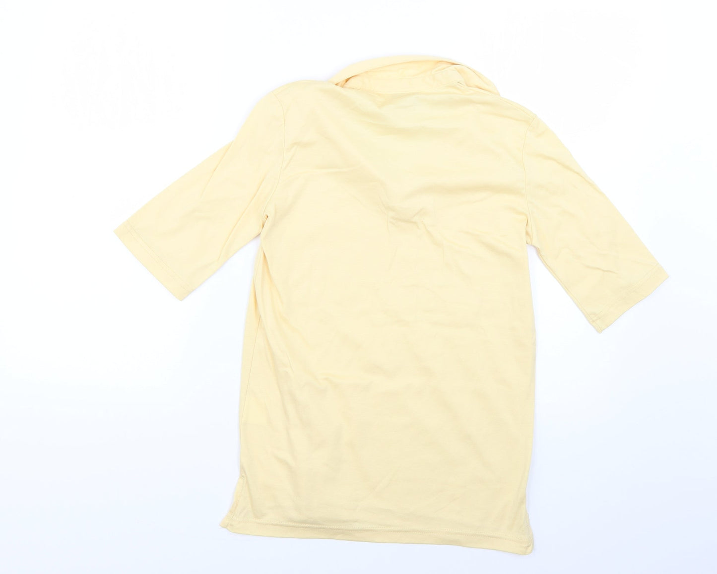 Womens UK Size XS country collection Yellow Basic Polo