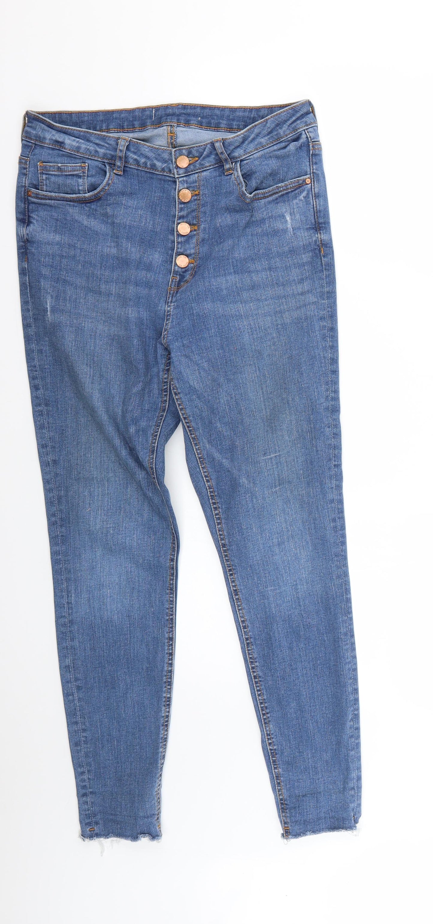 Womens UK Size  Preworn Regular Fit Skinny Blue Jeans