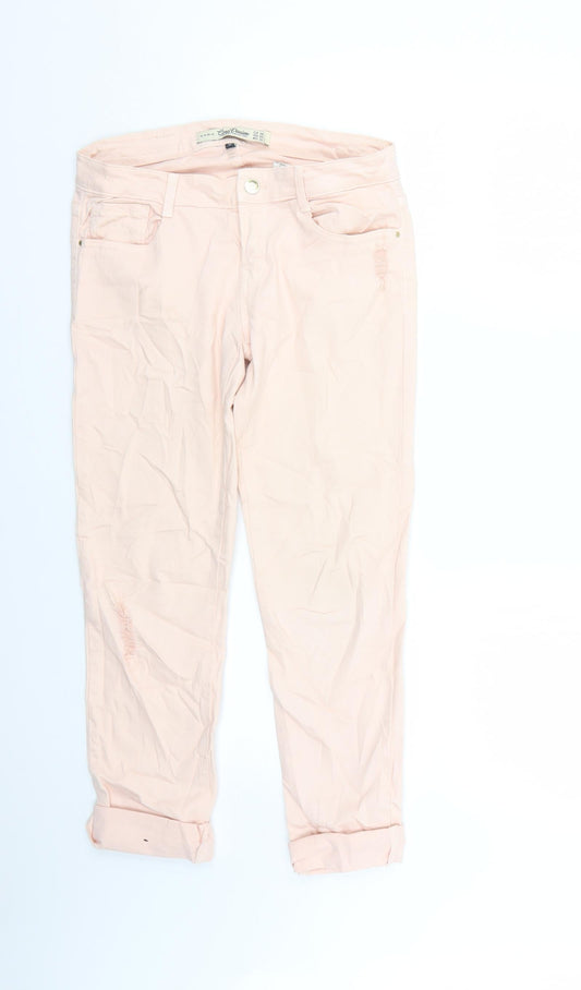 Zara Womens Pink   Skinny Jeans Size 8 L24 in
