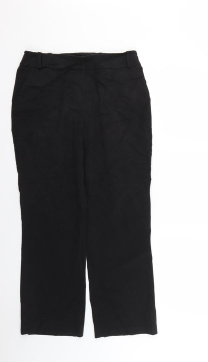 Womens UK Size 10 BHS Regular Fit  Black Trousers