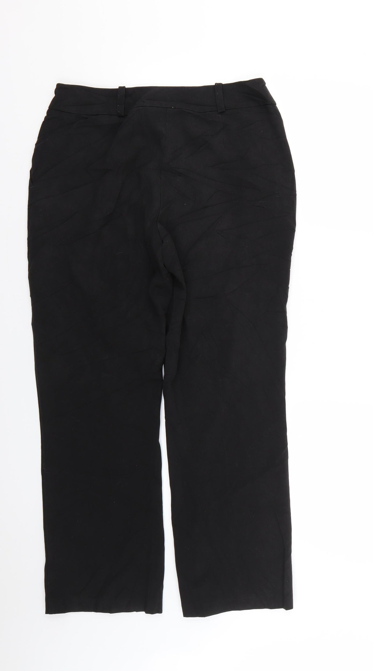 Womens UK Size 10 BHS Regular Fit  Black Trousers