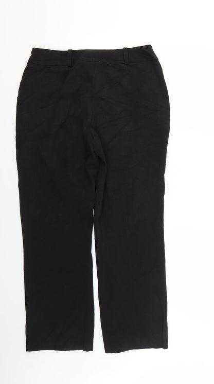 Womens UK Size 10 BHS Regular Fit  Black Trousers