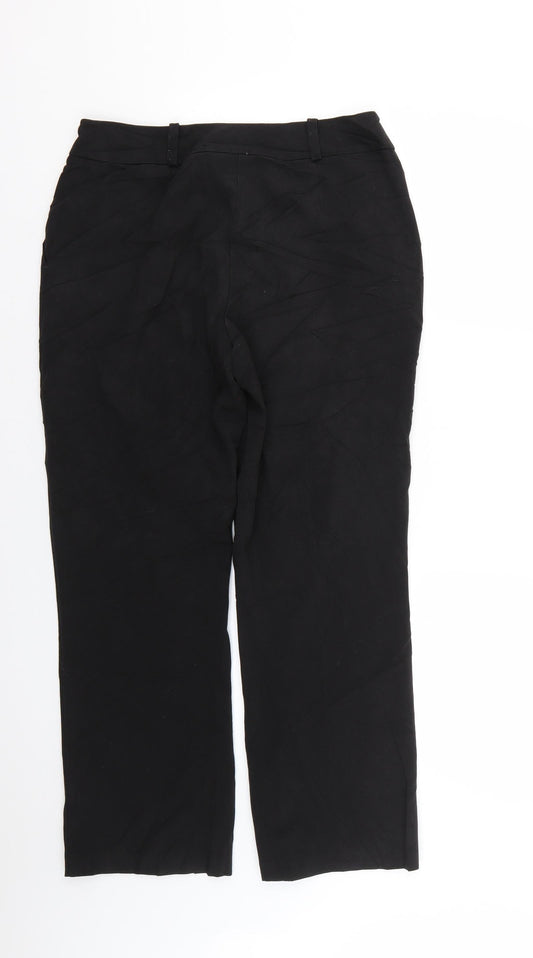 Womens UK Size 10 BHS Regular Fit  Black Trousers