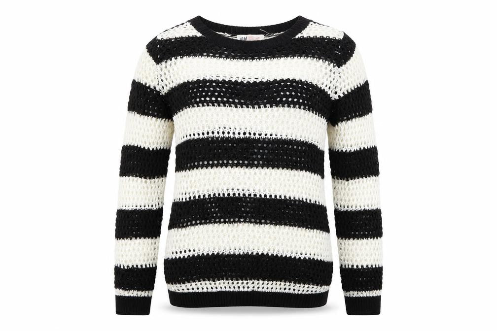 H&M Girls Multicoloured Striped  Pullover Jumper Size 11-12 Years