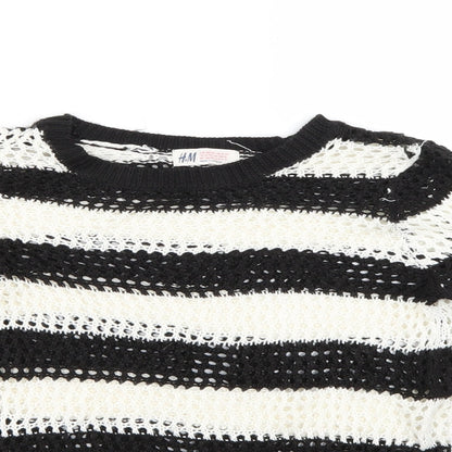 H&M Girls Multicoloured Striped  Pullover Jumper Size 11-12 Years
