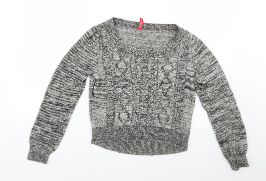 Womens UK Size 10 H&M Grey Pullover Jumper
