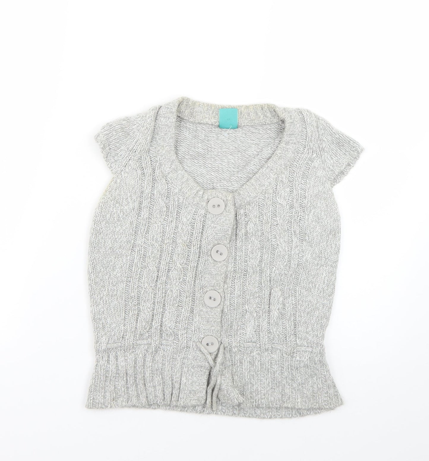 Pumpkin Patch Girls Grey   Cardigan Jumper Size 11 Years