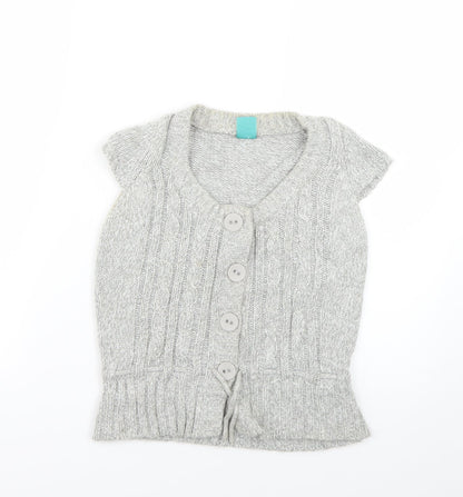 Pumpkin Patch Girls Grey   Cardigan Jumper Size 11 Years