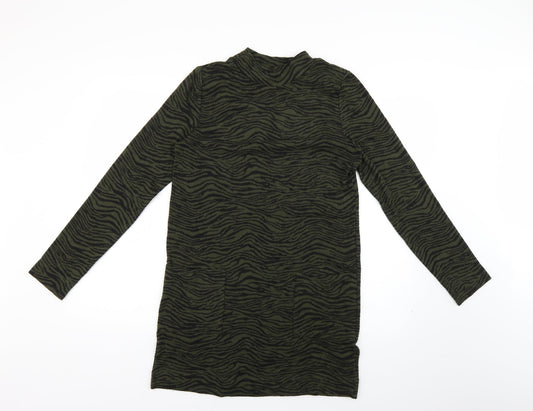 Marks and Spencer Womens Green Animal Print  Bodycon  Size 8