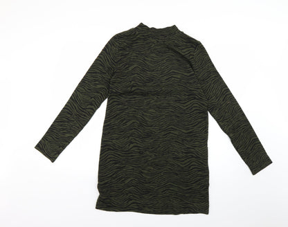 Marks and Spencer Womens Green Animal Print  Bodycon  Size 8