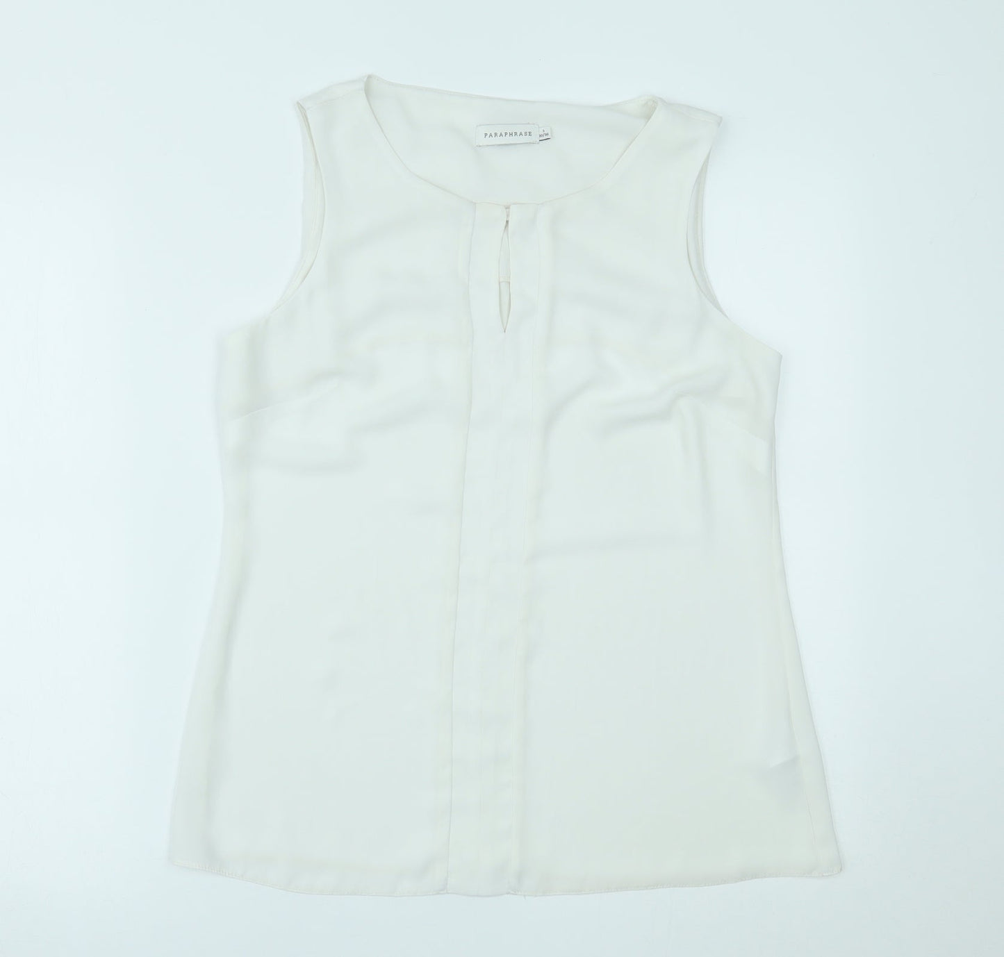 Paraphrase Womens White   Basic Tank Size 10