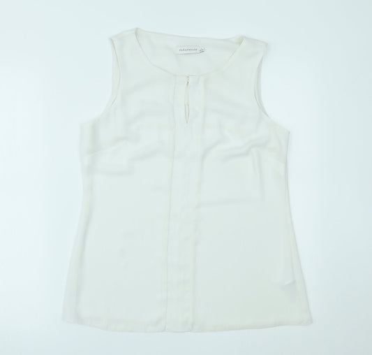 Paraphrase Womens White   Basic Tank Size 10