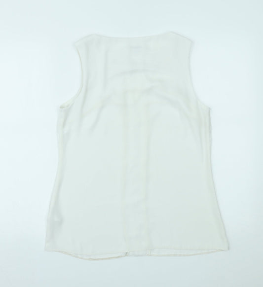 Paraphrase Womens White   Basic Tank Size 10