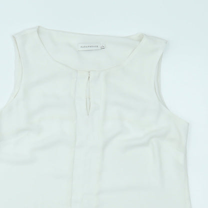 Paraphrase Womens White   Basic Tank Size 10