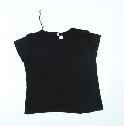 Womens UK Size S H&M Black Basic T-Shirt
