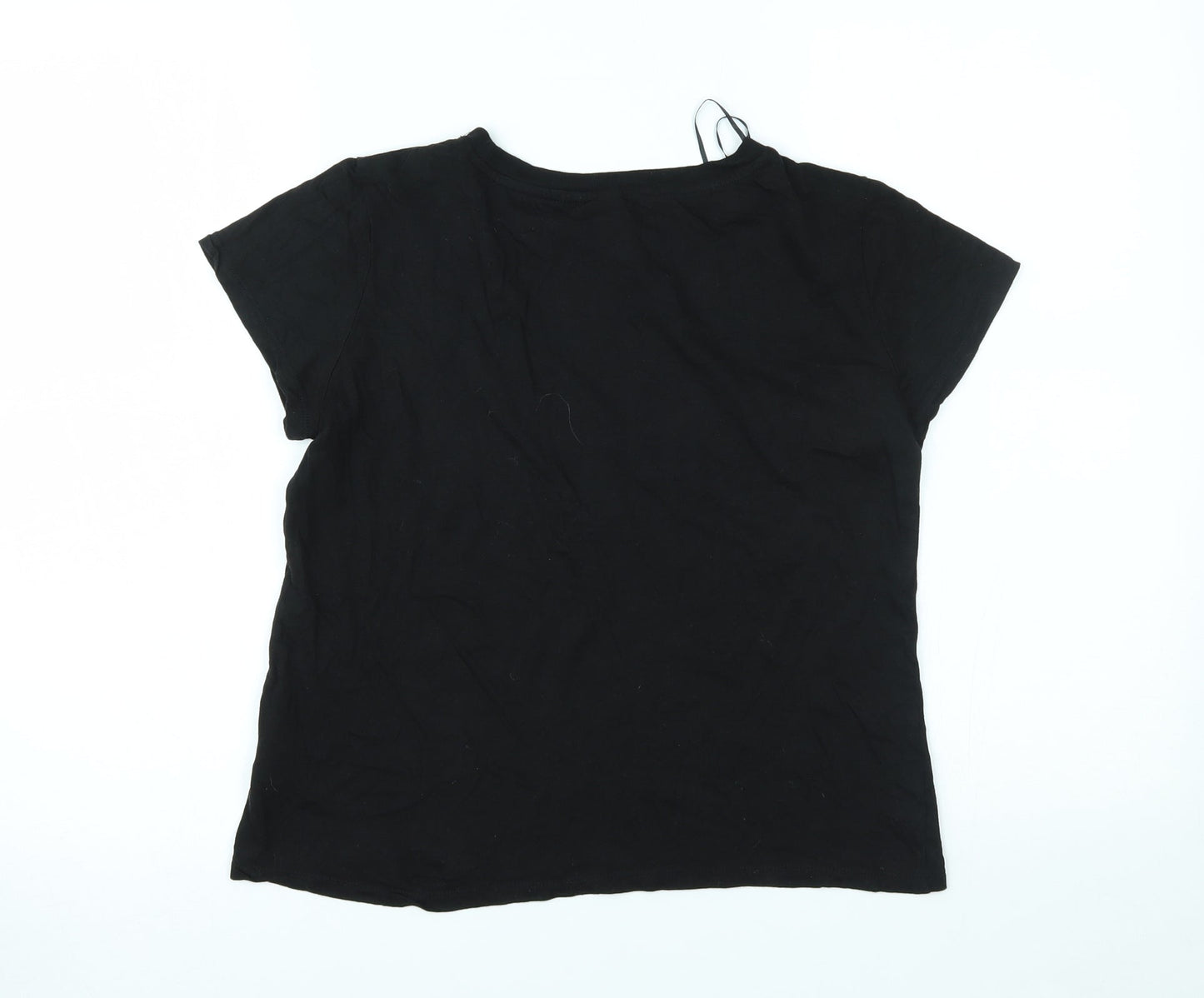 Womens UK Size S H&M Black Basic T-Shirt